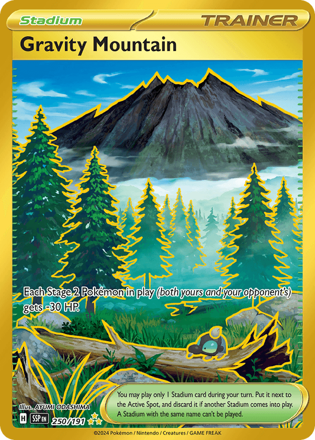 Carta Gravity Mountain 250/191 do set Surging Sparks — Pokémon TCG | Bynx