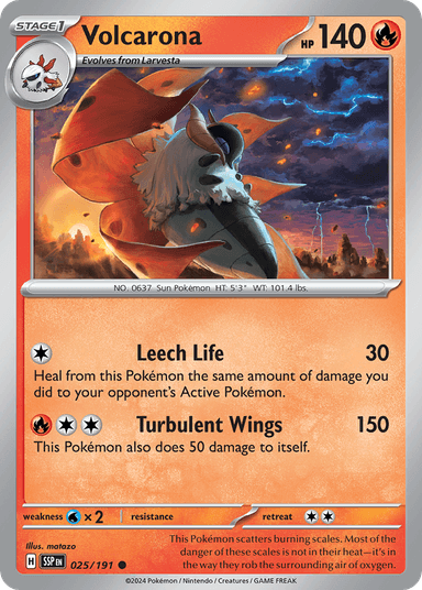 Carta Volcarona 25/191 do set Surging Sparks — Pokémon TCG | Bynx