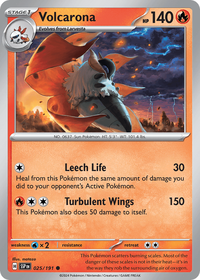 Carta Volcarona 25/191 do set Surging Sparks — Pokémon TCG | Bynx