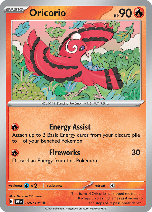Carta Oricorio 26/191 do set Surging Sparks — Pokémon TCG | Bynx