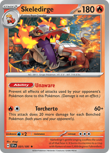 Carta Skeledirge 31/191 do set Surging Sparks — Pokémon TCG | Bynx