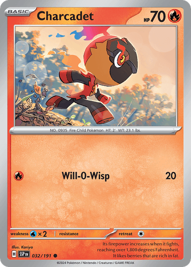 Carta Charcadet 32/191 do set Surging Sparks — Pokémon TCG | Bynx