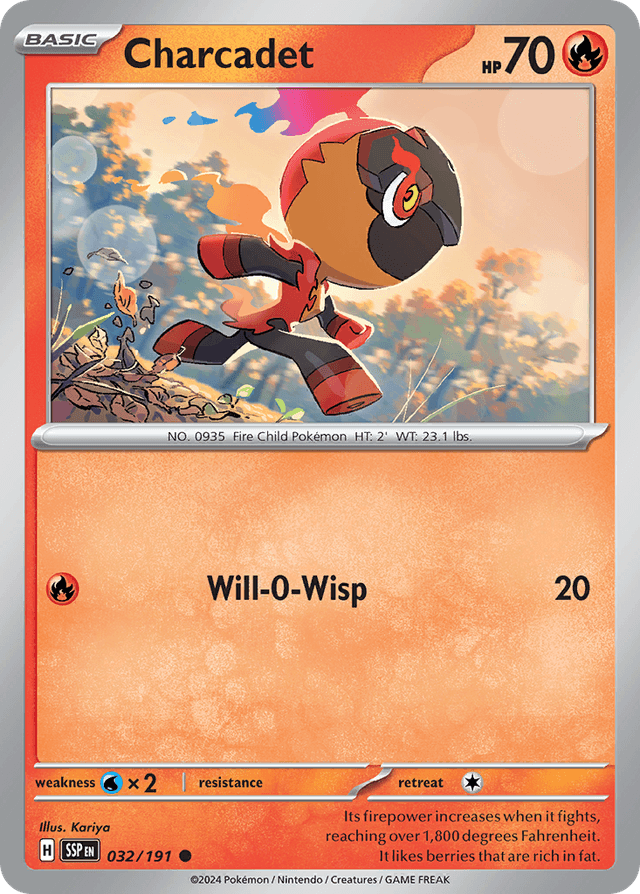 Carta Charcadet 32/191 do set Surging Sparks — Pokémon TCG | Bynx