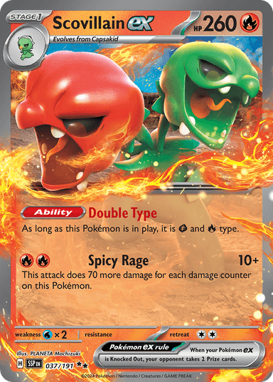 Carta Scovillain ex 37/191 do set Surging Sparks — Pokémon TCG | Bynx