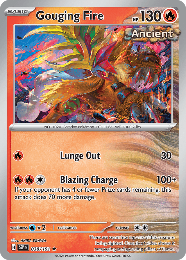 Carta Gouging Fire 38/191 do set Surging Sparks — Pokémon TCG | Bynx