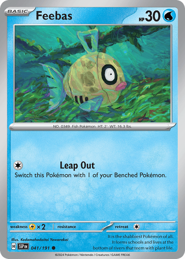 Carta Feebas 41/191 do set Surging Sparks — Pokémon TCG | Bynx