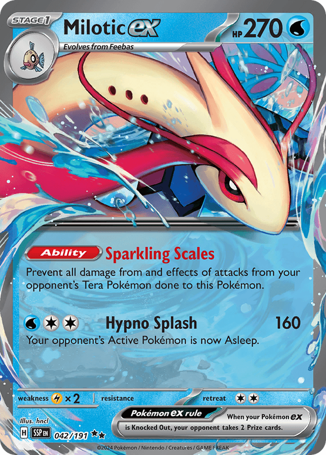 Carta Milotic ex 42/191 do set Surging Sparks — Pokémon TCG | Bynx