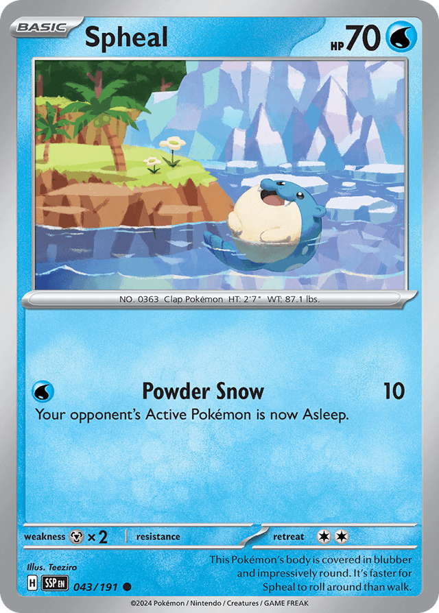 Carta Spheal 43/191 do set Surging Sparks — Pokémon TCG | Bynx