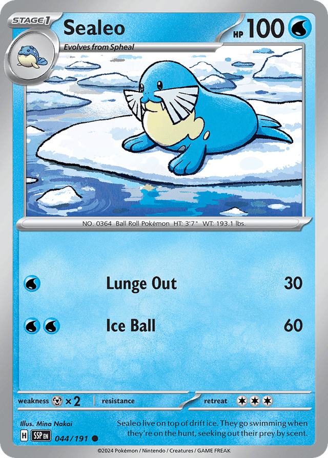 Carta Sealeo 44/191 do set Surging Sparks — Pokémon TCG | Bynx
