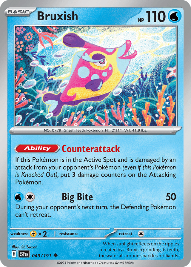 Carta Bruxish 49/191 do set Surging Sparks — Pokémon TCG | Bynx
