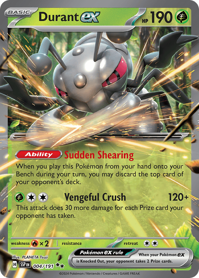 Carta Durant ex 4/191 do set Surging Sparks — Pokémon TCG | Bynx
