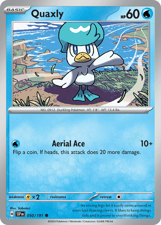 Carta Quaxly 50/191 do set Surging Sparks — Pokémon TCG | Bynx