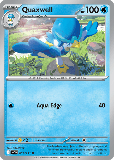 Carta Quaxwell 51/191 do set Surging Sparks — Pokémon TCG | Bynx