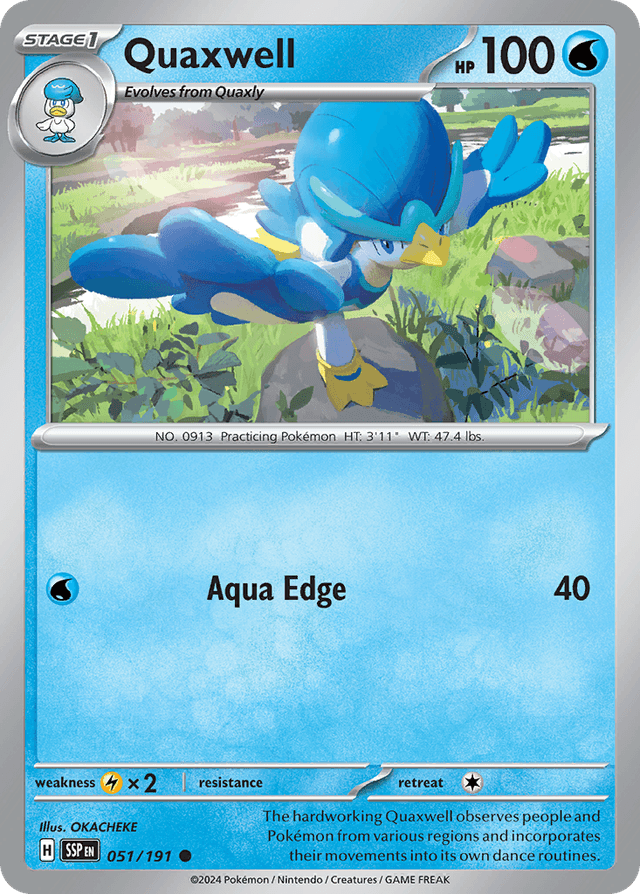 Carta Quaxwell 51/191 do set Surging Sparks — Pokémon TCG | Bynx