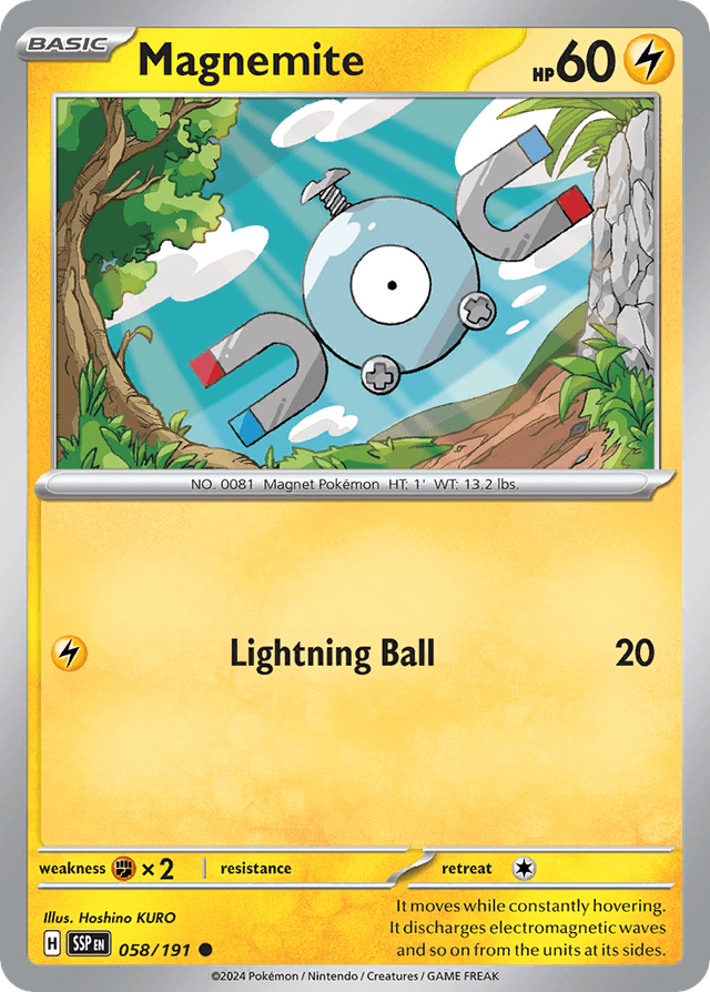 Carta Magnemite 58/191 do set Surging Sparks — Pokémon TCG | Bynx