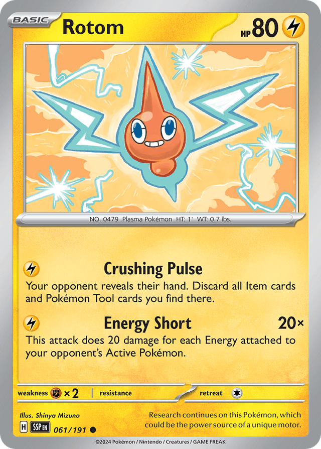 Carta Rotom 61/191 do set Surging Sparks — Pokémon TCG | Bynx