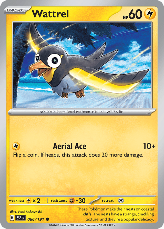 Carta Wattrel 66/191 do set Surging Sparks — Pokémon TCG | Bynx