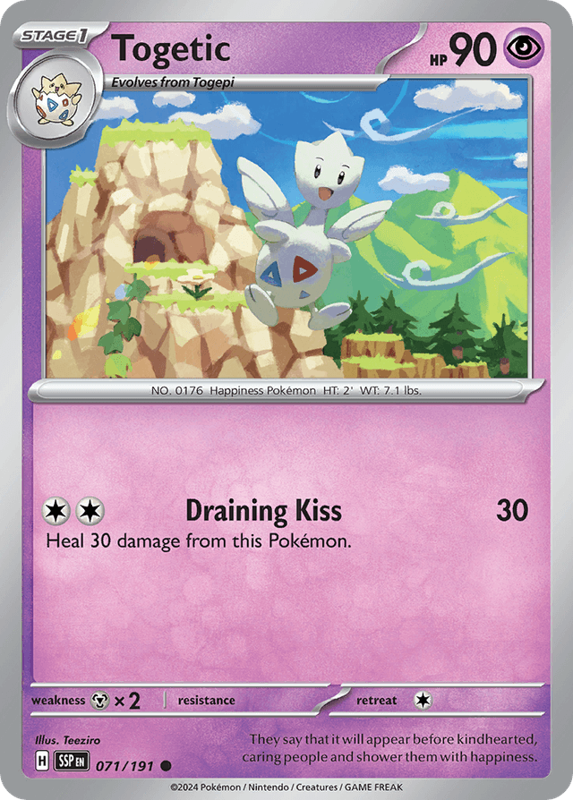 Carta Togetic 71/191 do set Surging Sparks — Pokémon TCG | Bynx