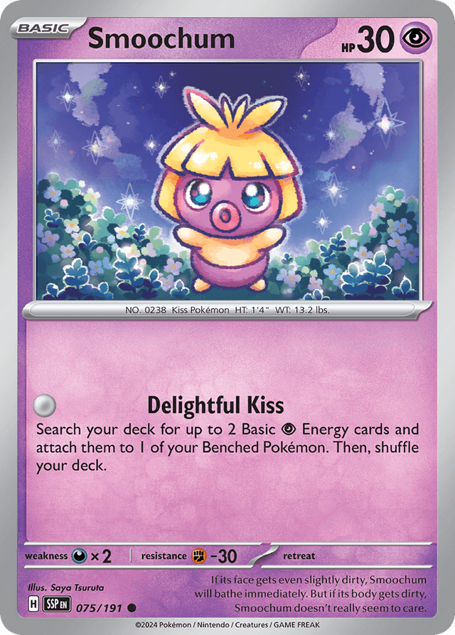 Carta Smoochum 75/191 do set Surging Sparks — Pokémon TCG | Bynx