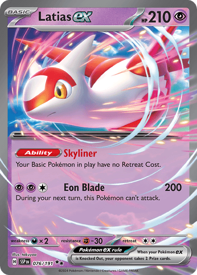 Carta Latias ex 76/191 do set Surging Sparks — Pokémon TCG | Bynx