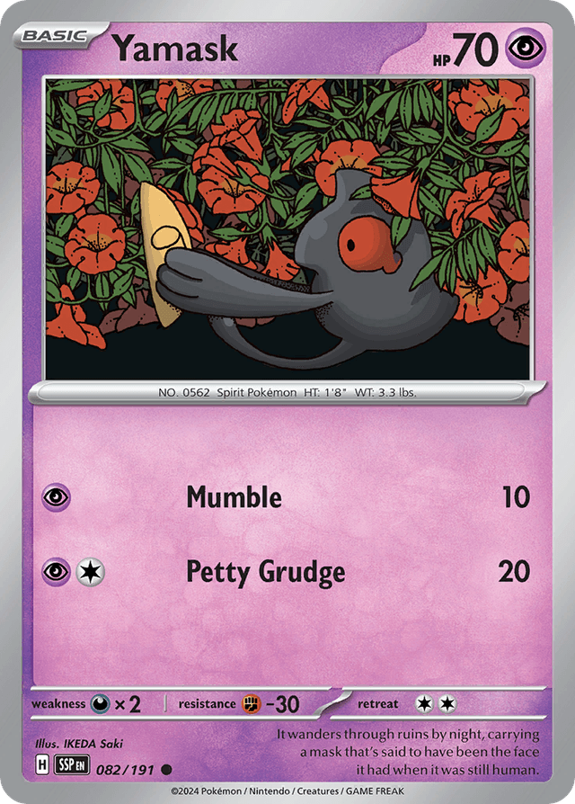 Carta Yamask 82/191 do set Surging Sparks — Pokémon TCG | Bynx
