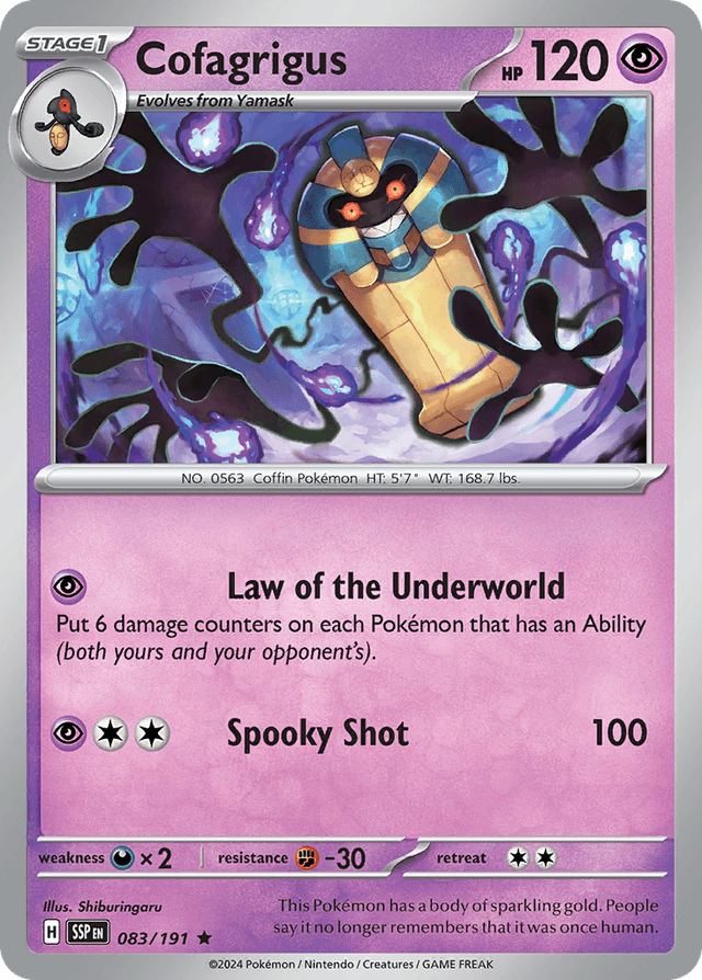 Carta Cofagrigus 83/191 do set Surging Sparks — Pokémon TCG | Bynx