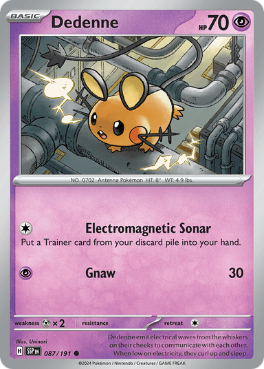 Carta Dedenne 87/191 do set Surging Sparks — Pokémon TCG | Bynx