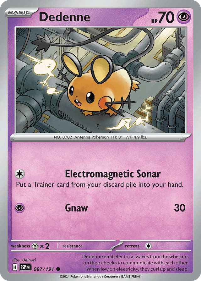 Carta Dedenne 87/191 do set Surging Sparks — Pokémon TCG | Bynx