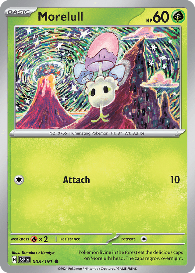 Carta Morelull 8/191 do set Surging Sparks — Pokémon TCG | Bynx