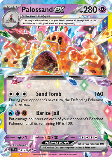 Carta Palossand ex 91/191 do set Surging Sparks — Pokémon TCG | Bynx