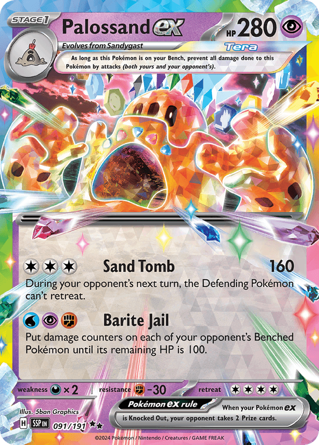 Carta Palossand ex 91/191 do set Surging Sparks — Pokémon TCG | Bynx