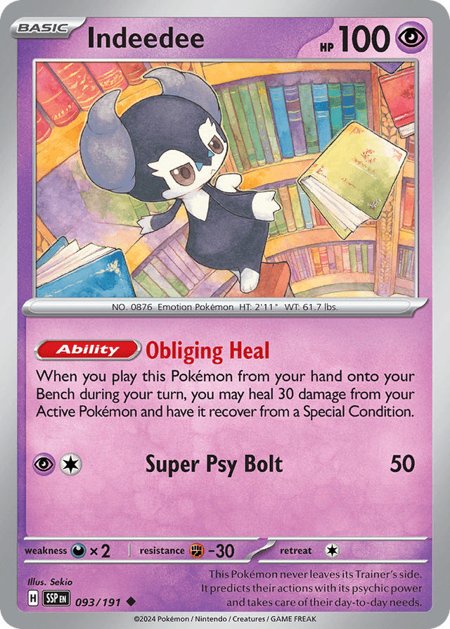 Carta Indeedee 93/191 do set Surging Sparks — Pokémon TCG | Bynx