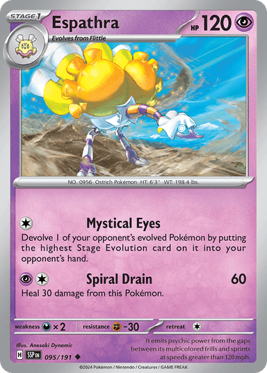 Carta Espathra 95/191 do set Surging Sparks — Pokémon TCG | Bynx