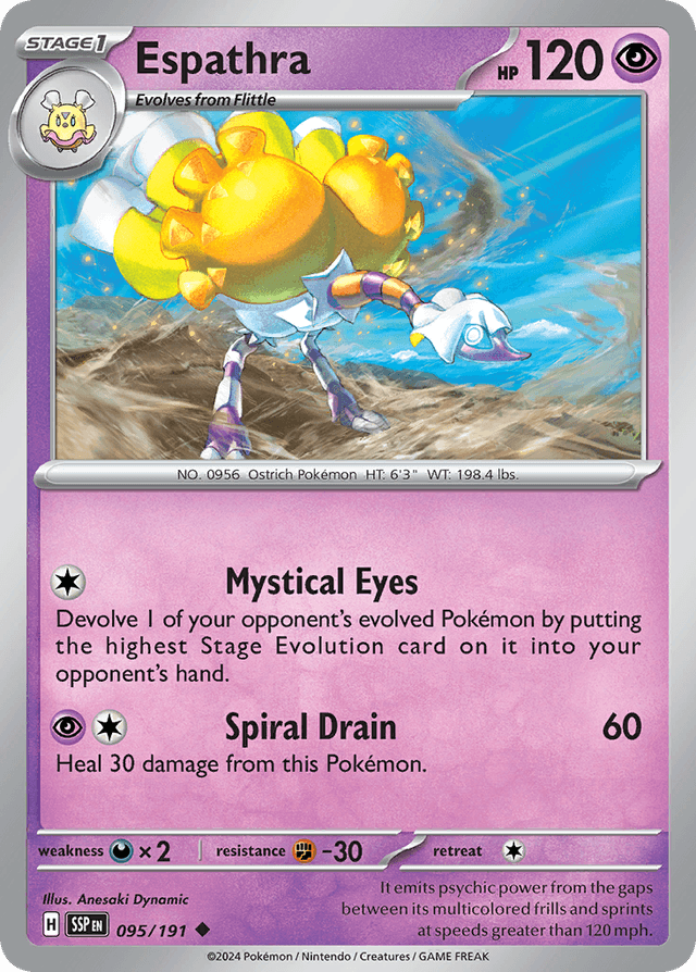 Carta Espathra 95/191 do set Surging Sparks — Pokémon TCG | Bynx