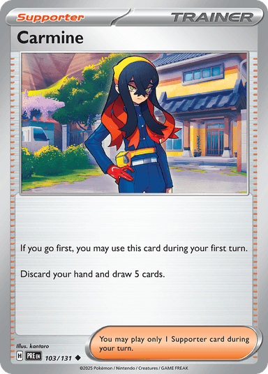 Carta Carmine 103/131 do set Prismatic Evolutions — Pokémon TCG | Bynx