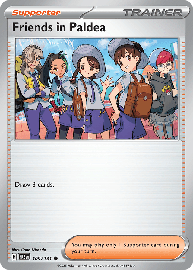 Carta Friends in Paldea 109/131 do set Prismatic Evolutions — Pokémon TCG | Bynx