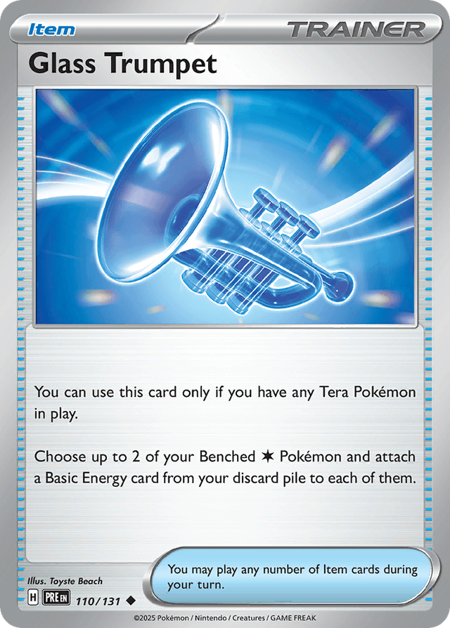 Carta Glass Trumpet 110/131 do set Prismatic Evolutions — Pokémon TCG | Bynx