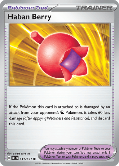 Carta Haban Berry 111/131 do set Prismatic Evolutions — Pokémon TCG | Bynx