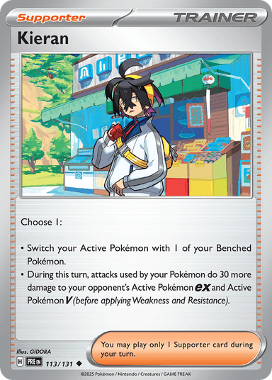 Carta Kieran 113/131 do set Prismatic Evolutions — Pokémon TCG | Bynx
