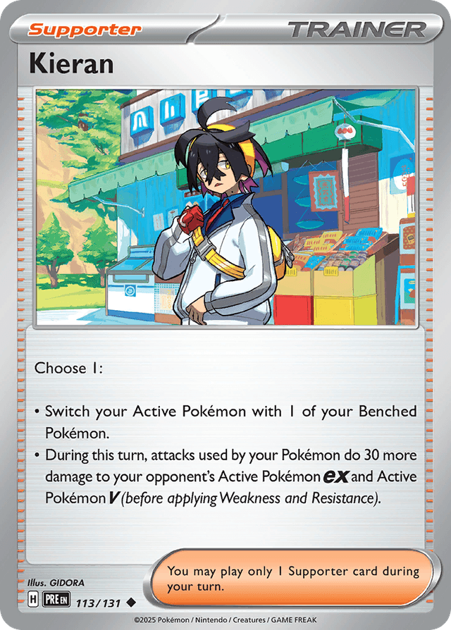 Carta Kieran 113/131 do set Prismatic Evolutions — Pokémon TCG | Bynx