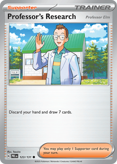 Carta Professor's Research 123/131 do set Prismatic Evolutions — Pokémon TCG | Bynx