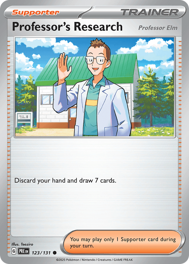Carta Professor's Research 123/131 do set Prismatic Evolutions — Pokémon TCG | Bynx