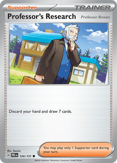Carta Professor's Research 124/131 do set Prismatic Evolutions — Pokémon TCG | Bynx