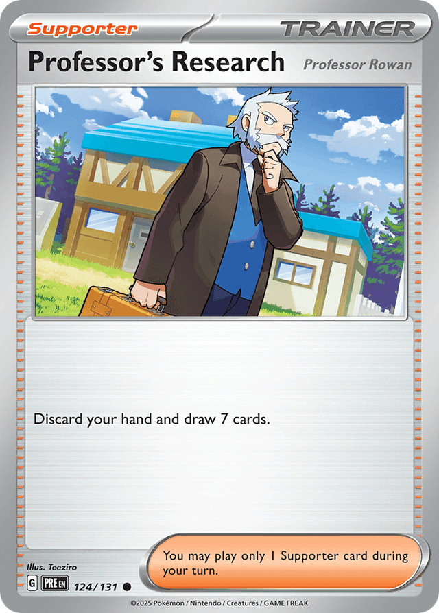 Carta Professor's Research 124/131 do set Prismatic Evolutions — Pokémon TCG | Bynx