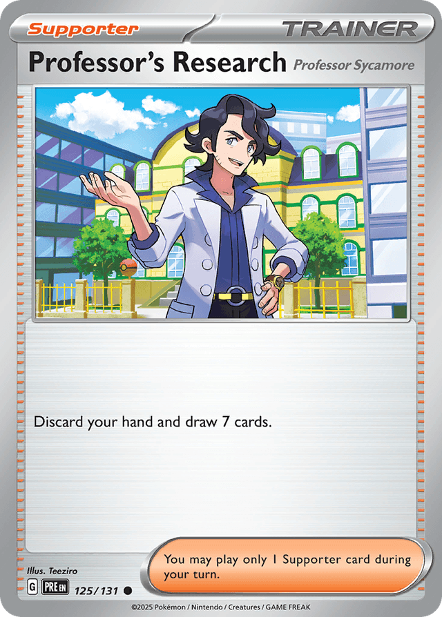 Carta Professor's Research 125/131 do set Prismatic Evolutions — Pokémon TCG | Bynx
