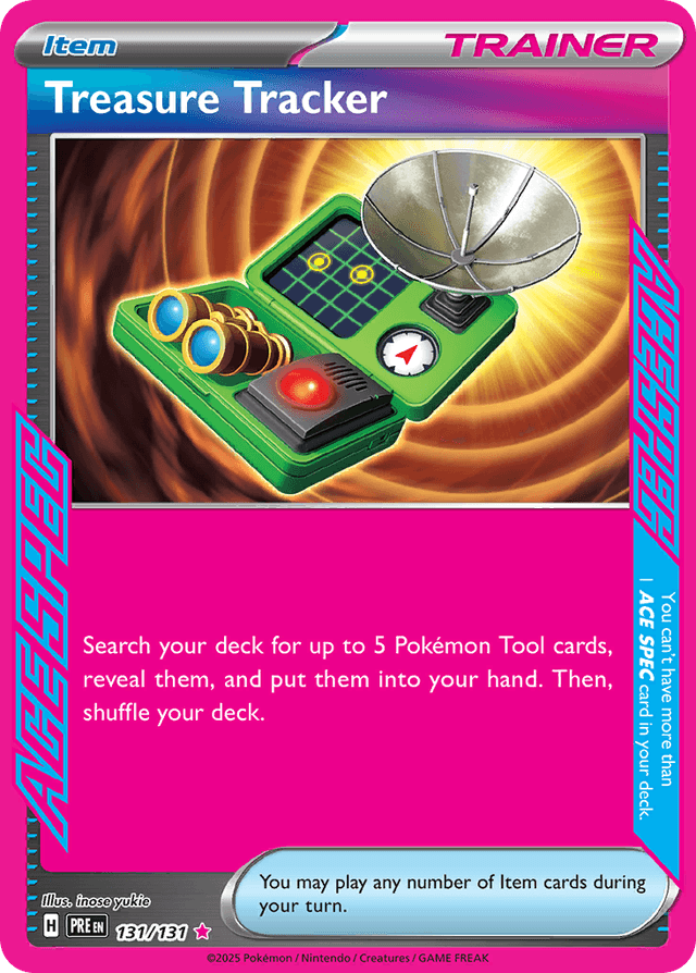 Carta Treasure Tracker 131/131 do set Prismatic Evolutions — Pokémon TCG | Bynx