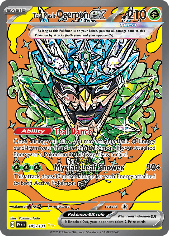 Carta Teal Mask Ogerpon ex 145/131 do set Prismatic Evolutions — Pokémon TCG | Bynx