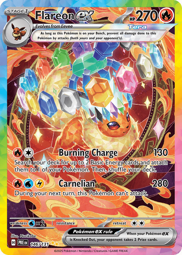 Carta Flareon ex 146/131 do set Prismatic Evolutions — Pokémon TCG | Bynx