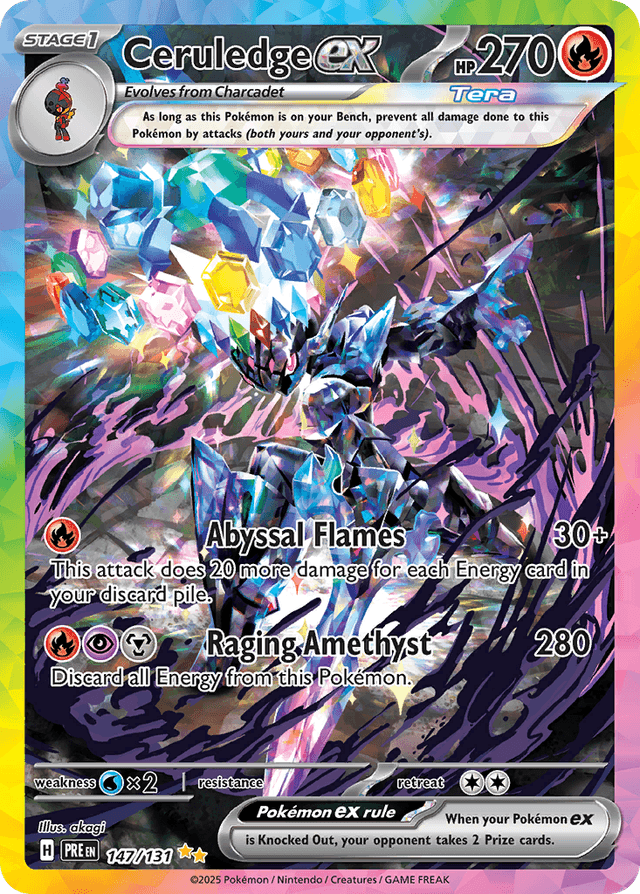 Carta Ceruledge ex 147/131 do set Prismatic Evolutions — Pokémon TCG | Bynx