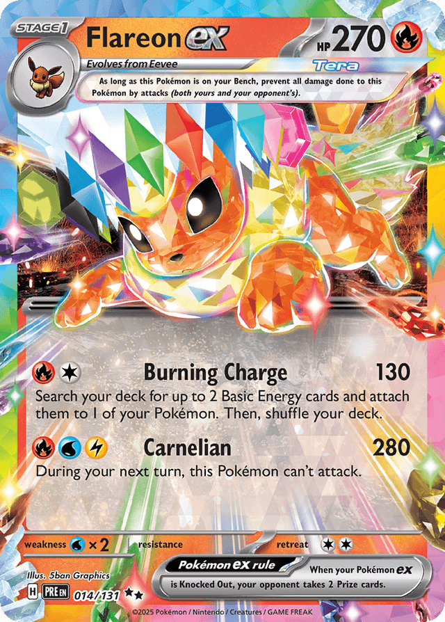 Carta Flareon ex 14/131 do set Prismatic Evolutions — Pokémon TCG | Bynx